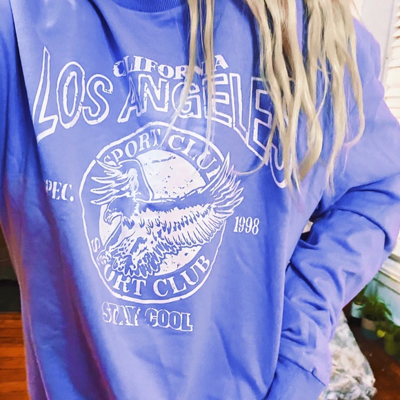 Lavender Lilac Purple Los Angeles California Oversized Pullover Tee ✨ - Picture 6 of 7
